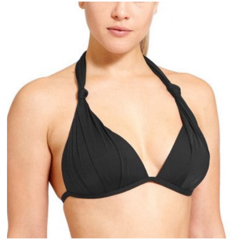 Athleta Aqualuxe Black Bikini Top Size Medium - Picture 2 of 7